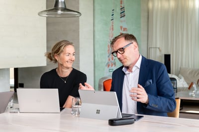 Bilde av Kristin Røed Eriksen og Ole Henrik Lund i Agile Gruppen 